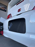 Close up of 02-04 DC5 License Plate Filler
